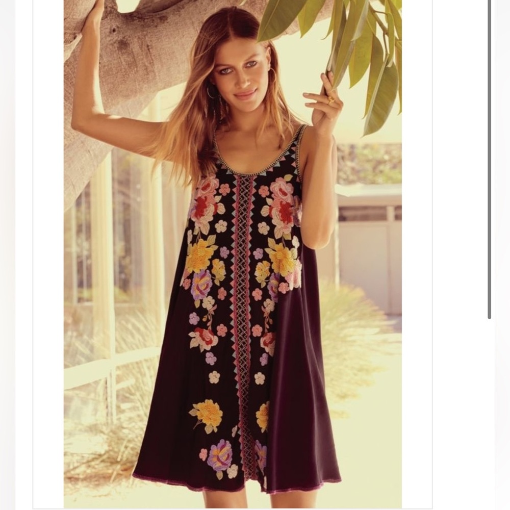 Johnny Was Embroidered Peta Slip Dress XL NWT